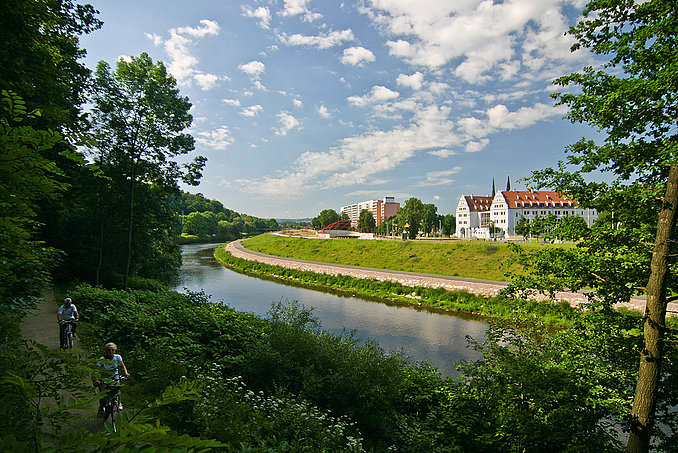 Mulderadweg in Zwickau
